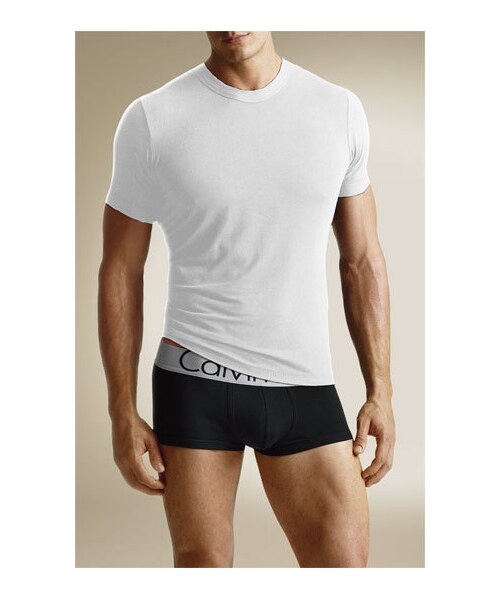 Calvin Klein Underwear(カルバンクラインアンダーウェア)の「Calvin Klein 'Steel - U2712' Microfiber Crewneck T-Shirt(Tシャツ/カットソー・メンズ・Black/White・Regular Small)」の2枚目の写真