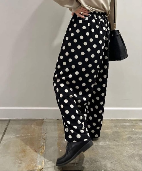 美品 ジャーナルスタンダードラックス リネンドット ヴィラパンツ JOURNAL STANDARD LUXE（ジャーナルスタンダード ラックス）の