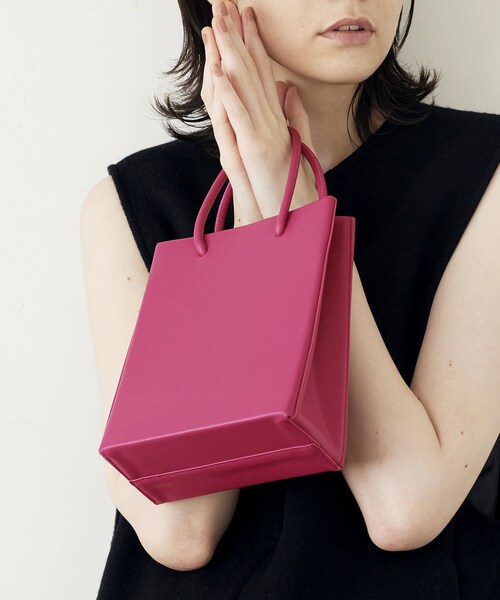 3coins（3coins）の「スクエアハンドバッグ（ハンドバッグ・レディース・アイボリー/その他/ブラック・0）」の2枚目の写真