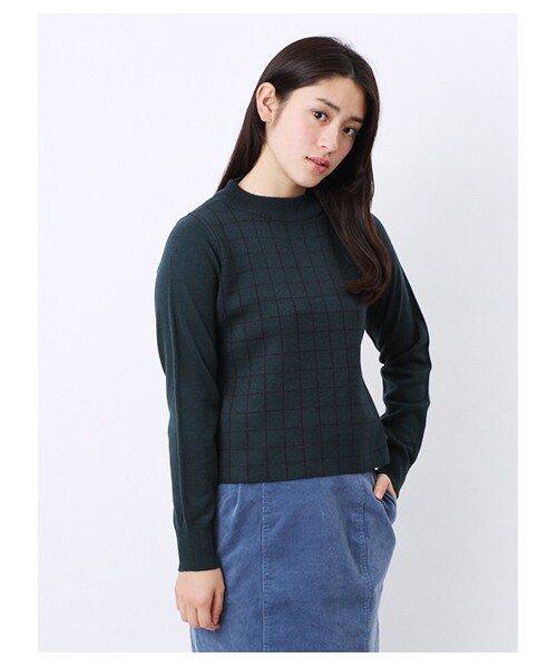 earth music&ecology（アースミュージックアンドエコロジー）の「・ウインドペンミニハイネックニットプルオーバー（ニット・セーター・レディース・アイボリー/ブラック/キャメル/グリーン・S/M）」の10枚目の写真