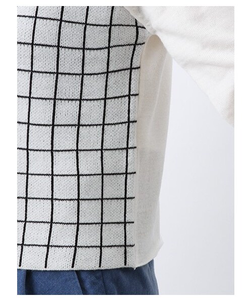 earth music&ecology（アースミュージックアンドエコロジー）の「・ウインドペンミニハイネックニットプルオーバー（ニット・セーター・レディース・アイボリー/ブラック/キャメル/グリーン・S/M）」の6枚目の写真