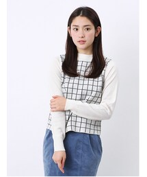 earth music&ecology | ・ウインドペンミニハイネックニットプルオーバー(トップス)