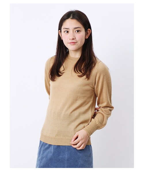 earth music&ecology（アースミュージックアンドエコロジー）の「・ウォッシャブルニットプルオーバー（ニット・セーター・レディース・アイボリー/杢グレー/ブラック/レッド/キャメル/グリーン/ブルー/ネイビー・S/M）」の10枚目の写真