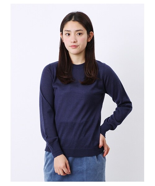 earth music&ecology（アースミュージックアンドエコロジー）の「・ウォッシャブルニットプルオーバー（ニット・セーター・レディース・アイボリー/杢グレー/ブラック/レッド/キャメル/グリーン/ブルー/ネイビー・S/M）」の12枚目の写真