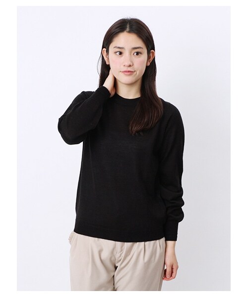 earth music&ecology（アースミュージックアンドエコロジー）の「・ウォッシャブルニットプルオーバー（ニット・セーター・レディース・アイボリー/杢グレー/ブラック/レッド/キャメル/グリーン/ブルー/ネイビー・S/M）」の8枚目の写真