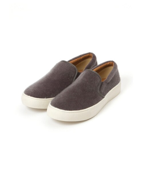 E hyphen world gallery（イーハイフンワールドギャラリー）の「・イミテーションハラコスリッポン（スニーカー・レディース・アイボリー/グレー/ブラック/レオパード・S/M/L）」の3枚目の写真