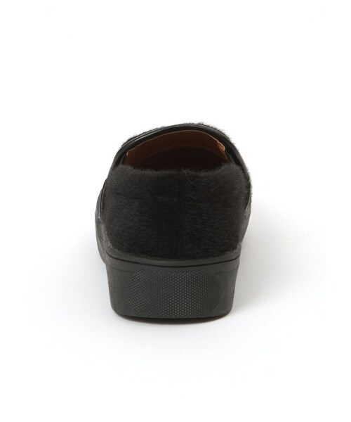 E hyphen world gallery（イーハイフンワールドギャラリー）の「・イミテーションハラコスリッポン（スニーカー・レディース・アイボリー/グレー/ブラック/レオパード・S/M/L）」の7枚目の写真