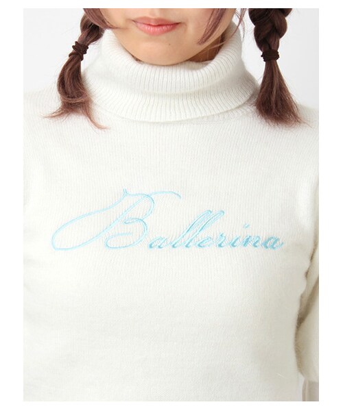 E hyphen world gallery Bon Bon（イーハイフンワールドギャラリーボンボン）の「Ballerina Puff Knit（ニット・セーター・レディース・オフホワイト/ライトピンク/サックスブルー/ラベンダー・F）」の8枚目の写真