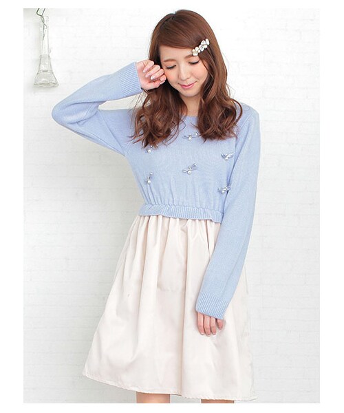 Miia ミーア の リボンビジュードッキングワンピース ワンピース Wear