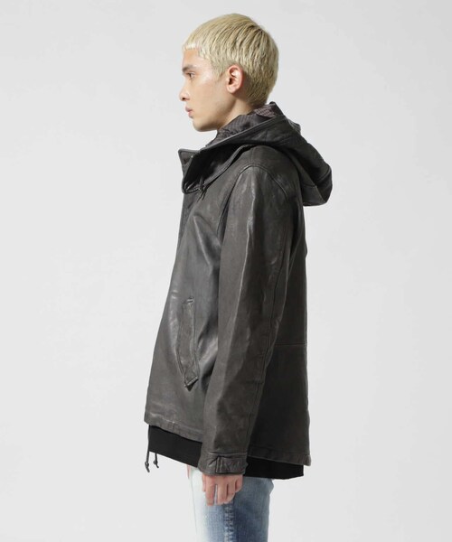 B'2nd（ビーセカンド）の「NCB neat caprice brand(エヌシービーニートカプリスブランド)シープシェルパーカー（ジャケット/アウター・ブラック/チャコール・S/M/XL/L）」の8枚目の写真