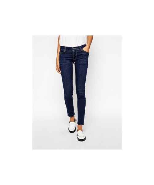 CHEAP MONDAY(チープマンデイ)の「Cheap Monday Dark Blue Narrow Jeans - Blue(デニムパンツ・レディース・Blue・W26 L32/W25 L32/W29 L32/W30 L32)」の1枚目の写真