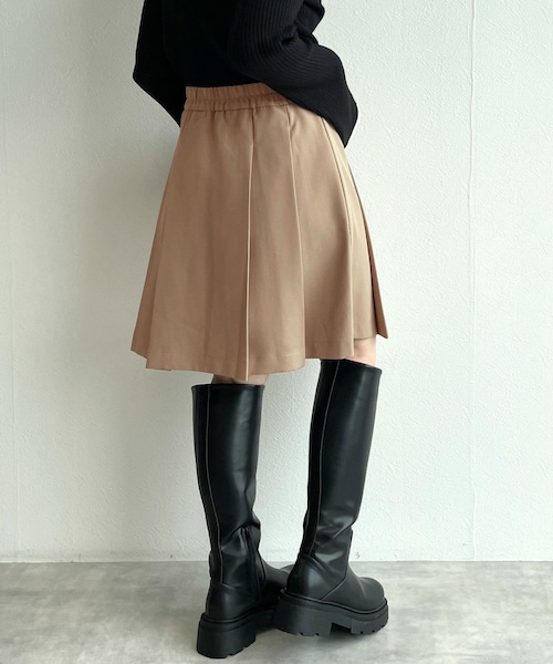 w closet(ダブルクローゼット)の「★先行予約★【セットアップ対応】プリーツミニスカート【9月上旬入荷】(スカート・レディース・ベージュ/ブラック/グレンブラウン・FREE)」の9枚目の写真