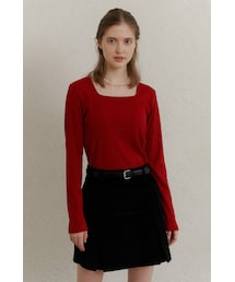 AMONG（アマング）の「[22FW] A SQUARE NECK RIBBED T [4colors]（その他）」