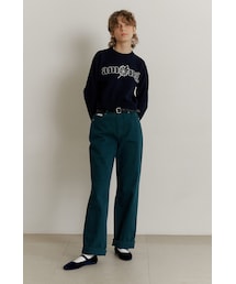 AMONG（アマング）の「[22FW] A FLOWER SEED LOGO JACQUARD KNIT_NAVY（その他）」