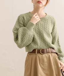 OLIVE des OLIVE | クロップドケーブルプルオーバー(ニット/セーター)