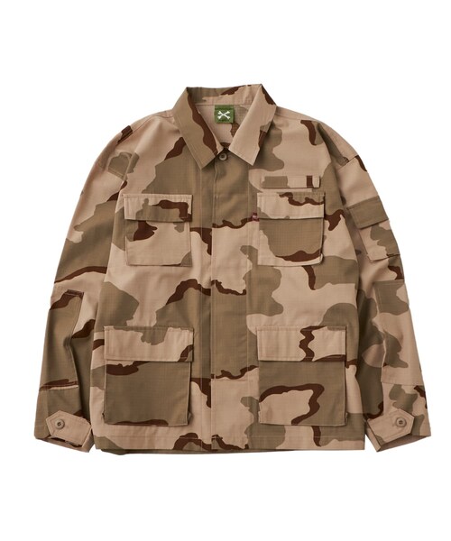 WHO'S WHO gallery（フーズフーギャラリー）の「【KOOKY'N/クーキー】BDUジャケット（ミリタリージャケット・メンズ・カーキ/ブラック/サンドベージュ/グリーン・F）」の3枚目の写真