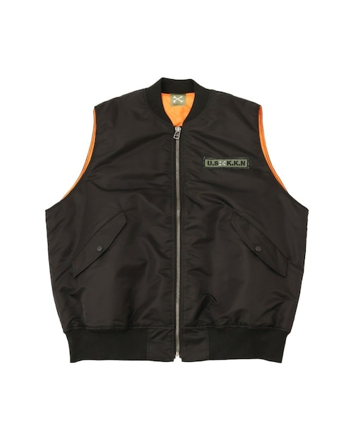 WHO'S WHO gallery（フーズフーギャラリー）の「【KOOKY'N/クーキー】MA-1ベスト（ミリタリージャケット・メンズ・アイボリー/カーキ/ブラック・F）」の2枚目の写真