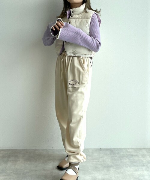 w closet（ダブルクローゼット）の「★先行予約★リブフレアスリーブハイネックプルオーバー【9月下旬入荷】（トップス・レディース・オフホワイト/サックス/ブラック/オフ/クロ・FREE）」の21枚目の写真