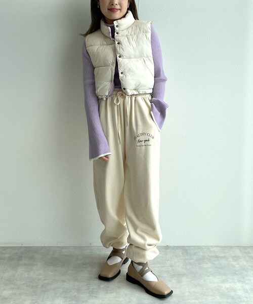 w closet（ダブルクローゼット）の「★先行予約★リブフレアスリーブハイネックプルオーバー【9月下旬入荷】（トップス・レディース・オフホワイト/サックス/ブラック/オフ/クロ・FREE）」の17枚目の写真