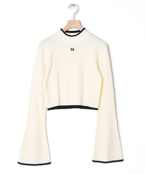 w closet（ダブルクローゼット）の「★先行予約★リブフレアスリーブハイネックプルオーバー【9月下旬入荷】（トップス・レディース・オフホワイト/サックス/ブラック/オフ/クロ・FREE）」の5枚目の写真
