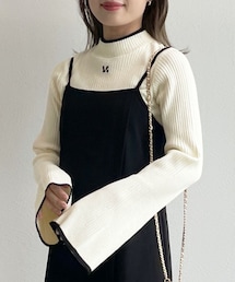w closet | ★先行予約★リブフレアスリーブハイネックプルオーバー【9月下旬入荷】(トップス)