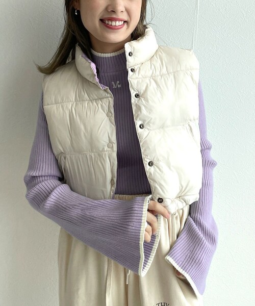 w closet（ダブルクローゼット）の「★先行予約★リブフレアスリーブハイネックプルオーバー【9月下旬入荷】（トップス・レディース・オフホワイト/サックス/ブラック/オフ/クロ・FREE）」の20枚目の写真