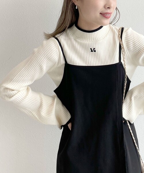 w closet（ダブルクローゼット）の「★先行予約★リブフレアスリーブハイネックプルオーバー【9月下旬入荷】（トップス・レディース・オフホワイト/サックス/ブラック/オフ/クロ・FREE）」の15枚目の写真