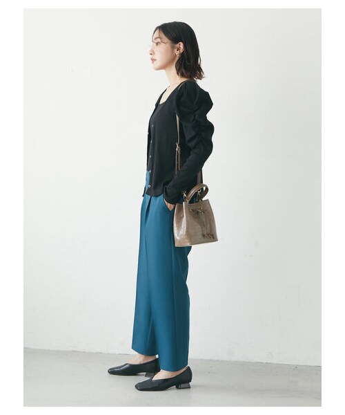 Green　Parks（グリーンパークス）の「きれいシルエットパンツ（パンツ・ブラック/ピンク/ベージュ/グリーン/ブルー・S/M/L）」の18枚目の写真