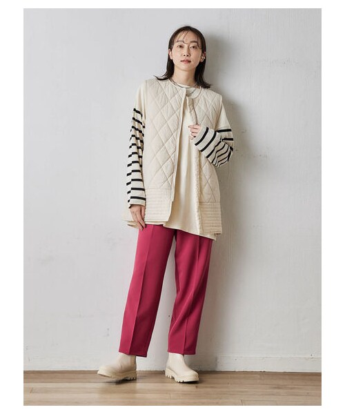 Green　Parks（グリーンパークス）の「きれいシルエットパンツ（パンツ・ブラック/ピンク/ベージュ/グリーン/ブルー・S/M/L）」の7枚目の写真