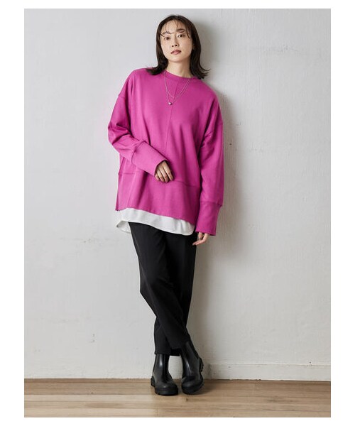 Green　Parks（グリーンパークス）の「きれいシルエットパンツ（パンツ・ブラック/ピンク/ベージュ/グリーン/ブルー・S/M/L）」の9枚目の写真