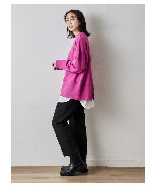 Green　Parks（グリーンパークス）の「きれいシルエットパンツ（パンツ・ブラック/ピンク/ベージュ/グリーン/ブルー・S/M/L）」の10枚目の写真