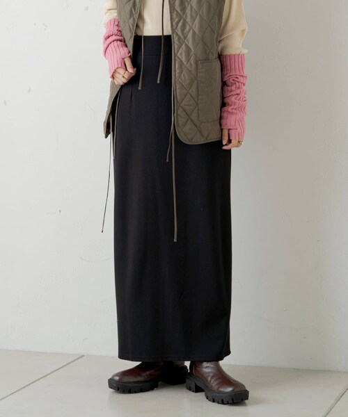 Kastane（カスタネ）の「ポンチIラインスカート（スカート・レディース・アイボリー/ピンク/ブラック・F）」の2枚目の写真