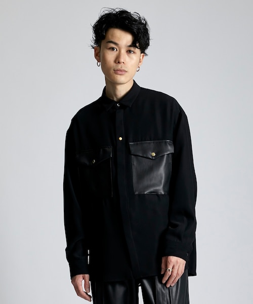 CULLNI（クルニ）の「STUDIOUS別注 DOUBLE POCKET SHIRT ROYAL LEATHER