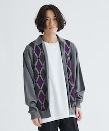 FLAGSTUFF（フラグスタフ）の「ARGYLE ITALIAN KNIT CARDIGAN（ニット/セーター）」