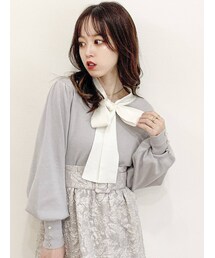 dazzlin | ボウタイボリュームニットトップス(ニット/セーター)