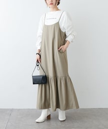 PUAL CE CIN | ≪セットアップ対応≫ペプラムティアードキャミワンピース(ワンピース)