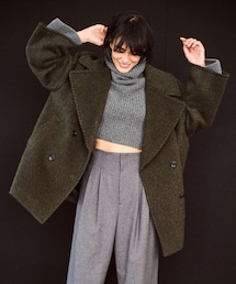 専用【大草直子さんコラボ】ビックカラーシャギーコート ELLE SHOP MAIL 2023.11.12