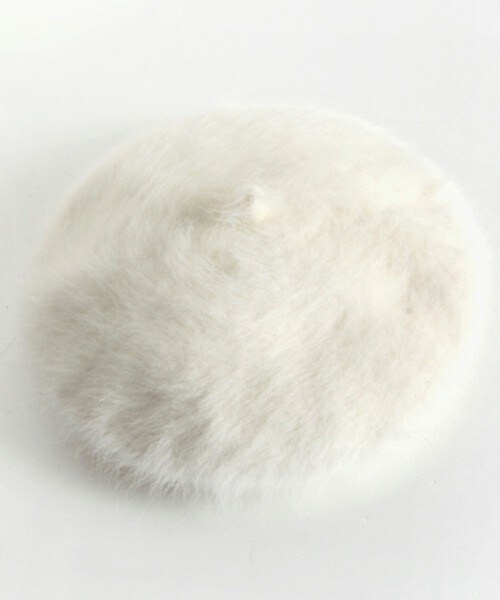 DHOLIC（ディーホリック）の「11colorアンゴラベレー帽（ハンチング/ベレー帽・レディース・カーキ/アイボリー/ダークブラウン/パープルトーン/ヒョウ柄/ピンク/ブラック/ライトグレー/ライトベージュ/レッド/ワイン・FREE）」の2枚目の写真