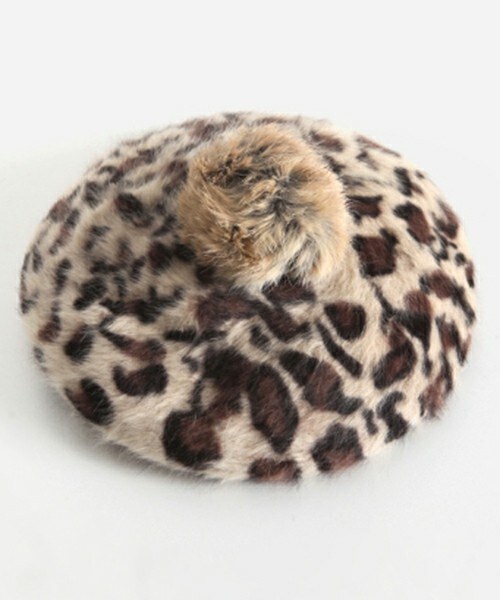 DHOLIC（ディーホリック）の「11colorアンゴラベレー帽（ハンチング/ベレー帽・レディース・カーキ/アイボリー/ダークブラウン/パープルトーン/ヒョウ柄/ピンク/ブラック/ライトグレー/ライトベージュ/レッド/ワイン・FREE）」の6枚目の写真