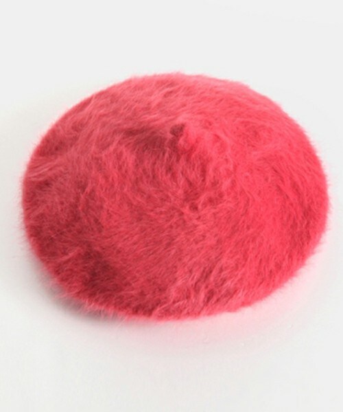 DHOLIC（ディーホリック）の「11colorアンゴラベレー帽（ハンチング/ベレー帽・レディース・カーキ/アイボリー/ダークブラウン/パープルトーン/ヒョウ柄/ピンク/ブラック/ライトグレー/ライトベージュ/レッド/ワイン・FREE）」の9枚目の写真