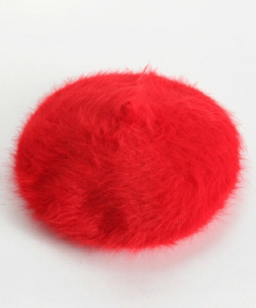 DHOLIC（ディーホリック）の「11colorアンゴラベレー帽（ハンチング/ベレー帽・レディース・カーキ/アイボリー/ダークブラウン/パープルトーン/ヒョウ柄/ピンク/ブラック/ライトグレー/ライトベージュ/レッド/ワイン・FREE）」の10枚目の写真