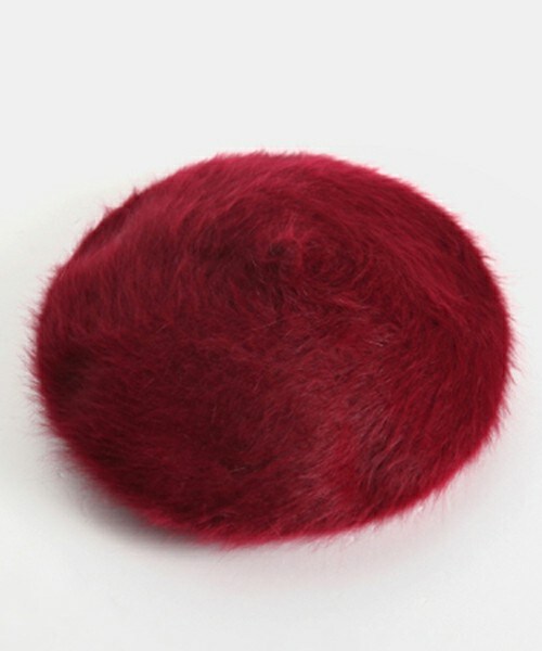 DHOLIC（ディーホリック）の「11colorアンゴラベレー帽（ハンチング/ベレー帽・レディース・カーキ/アイボリー/ダークブラウン/パープルトーン/ヒョウ柄/ピンク/ブラック/ライトグレー/ライトベージュ/レッド/ワイン・FREE）」の11枚目の写真