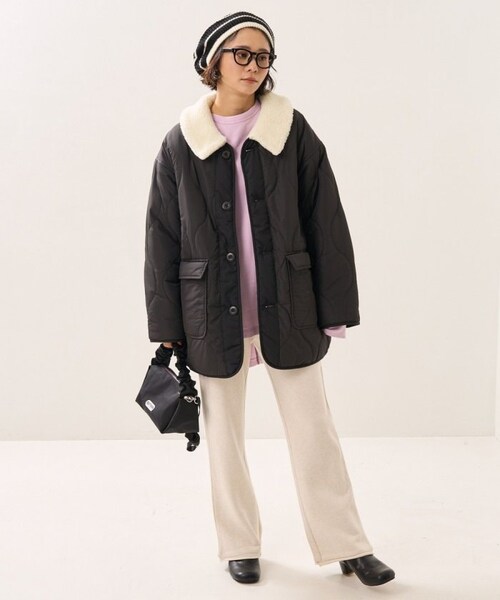 R&D.M.Co- カシミヤ混 エルボーパッチ セーター ニット ネイビー  