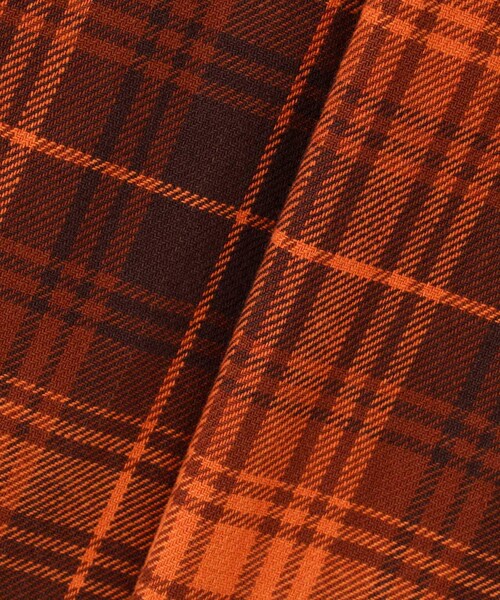 AVIREX（アヴィレックス）の「CHECK SHIRT ONEPIECE USMC/ チェックシャツワンピースUSMC（トップス・ベージュ/ネイビー/オレンジ・F）」の3枚目の写真