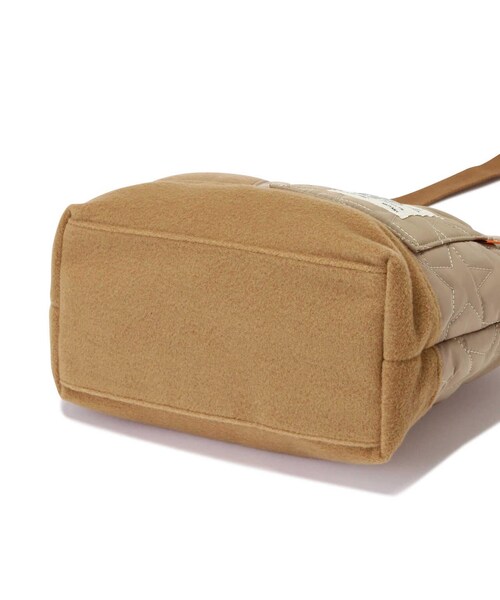 AVIREX（アヴィレックス）の「≪直営店限定≫QUILTING WOOL MINI TOTE BAG/ キルティングウールミニトートバッグ（バッグ・ブラック/ベージュ/レンガ・F）」の10枚目の写真