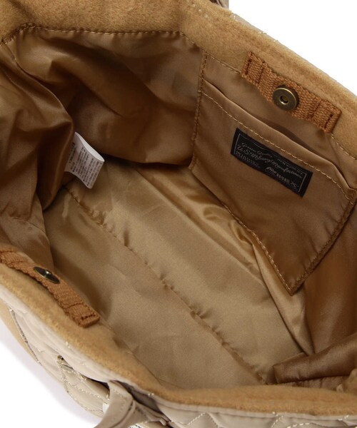 AVIREX（アヴィレックス）の「≪直営店限定≫QUILTING WOOL MINI TOTE BAG/ キルティングウールミニトートバッグ（バッグ・ブラック/ベージュ/レンガ・F）」の12枚目の写真