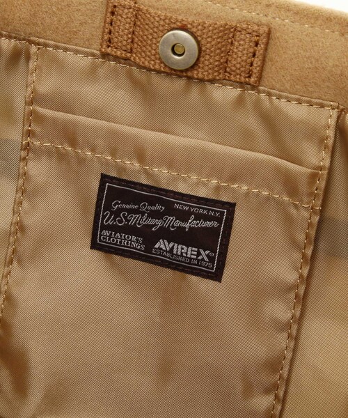 AVIREX（アヴィレックス）の「≪直営店限定≫QUILTING WOOL MINI TOTE BAG/ キルティングウールミニトートバッグ（バッグ・ブラック/ベージュ/レンガ・F）」の11枚目の写真