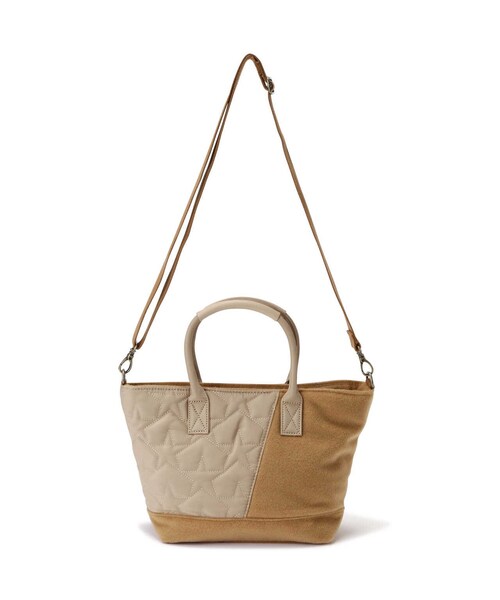 AVIREX（アヴィレックス）の「≪直営店限定≫QUILTING WOOL MINI TOTE BAG/ キルティングウールミニトートバッグ（バッグ・ブラック/ベージュ/レンガ・F）」の5枚目の写真