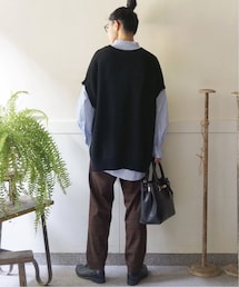 journal standard luxe☆COTTONアゼVネックカーデ JOURNAL STANDARD LUXE（ジャーナルスタンダード ラックス）の