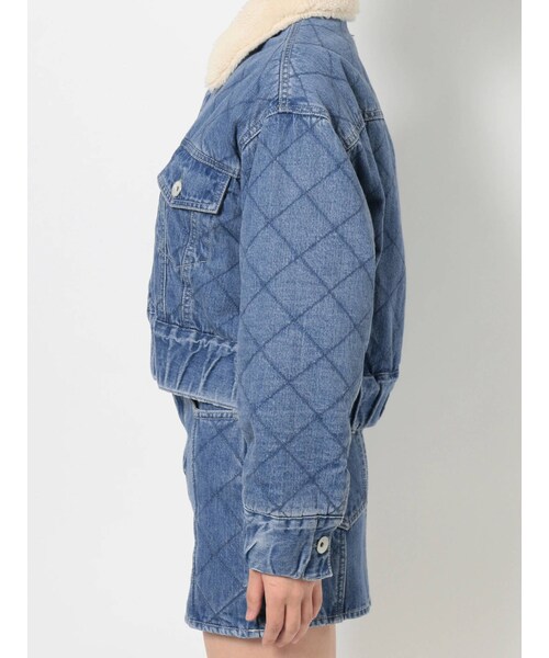 GYDA（ジェイダ）の「【セットアップ着用可】ボアCOLLAR QUILTINGショートGジャン（ブルゾン・アイスブルー/インディゴ・F）」の16枚目の写真